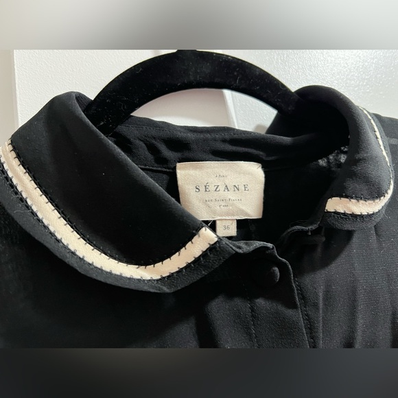 100% silk Size 36 or US 4 Sézane sheer top - Picture 3 of 7